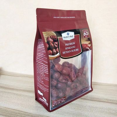 Glossy Flexible Packaging Digital Sample Flat Bottom Pouch With Zipper