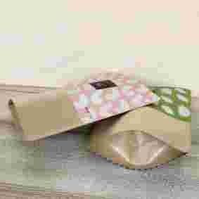 Stand Up Box Bottom Zipper Pouch Sample With Digital Printing