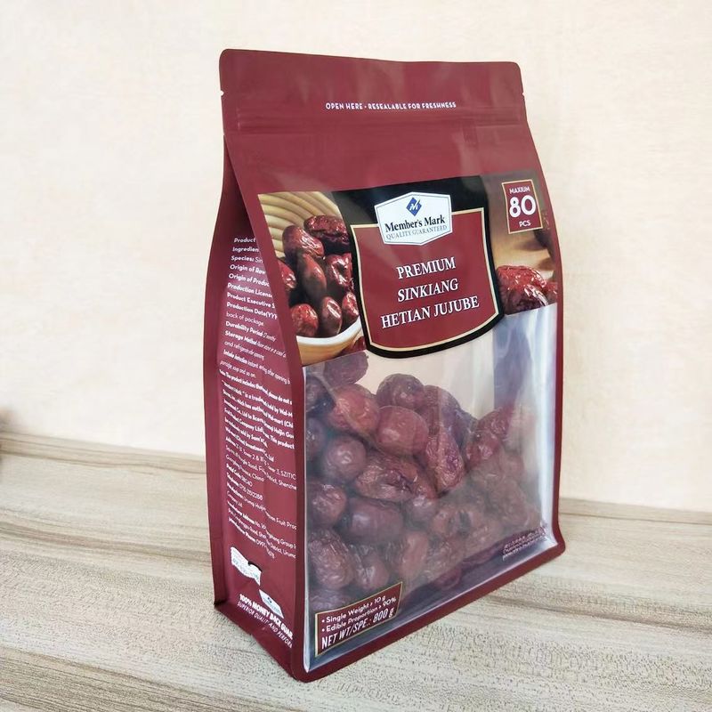 Glossy Flexible Packaging Digital Sample Flat Bottom Pouch With Zipper